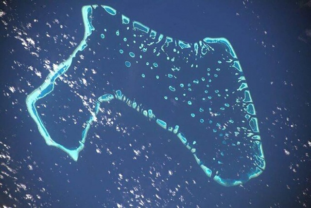 UUİ'dan görüntülenen Maldivler manzarası.