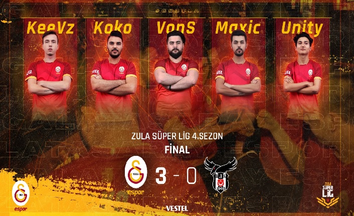 Şampiyon Galatasaray! Galatasaray Espor: 3 Beşiktaş: 0