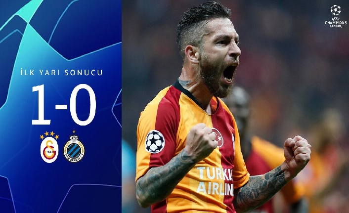 İlk yarı sonucu: Galatasaray 1-0 Club Brugge