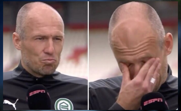 Arjen Robben, gözyaşlarını tutamadı!